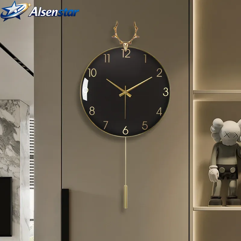 Resin Art Wall Clock - Noordse luxe wandklok voor thuis, swingklok,