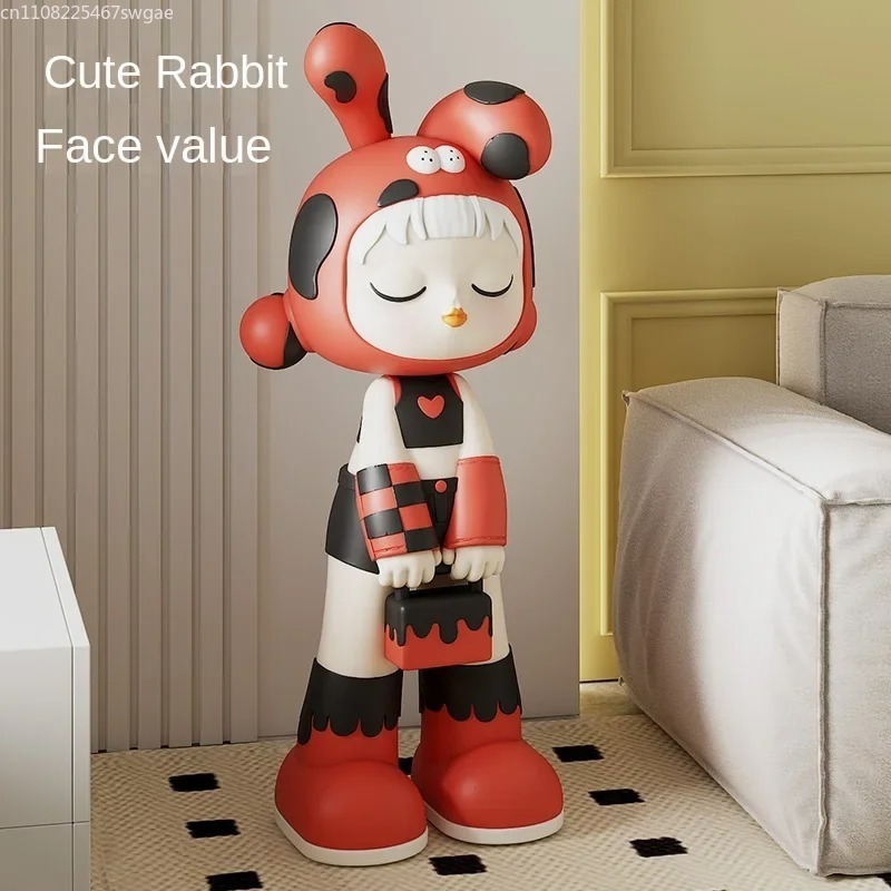 Resin Art And Decor - Kunst Cartoon Meisjesbeeldje Binnenmode Karaktermodel Hars