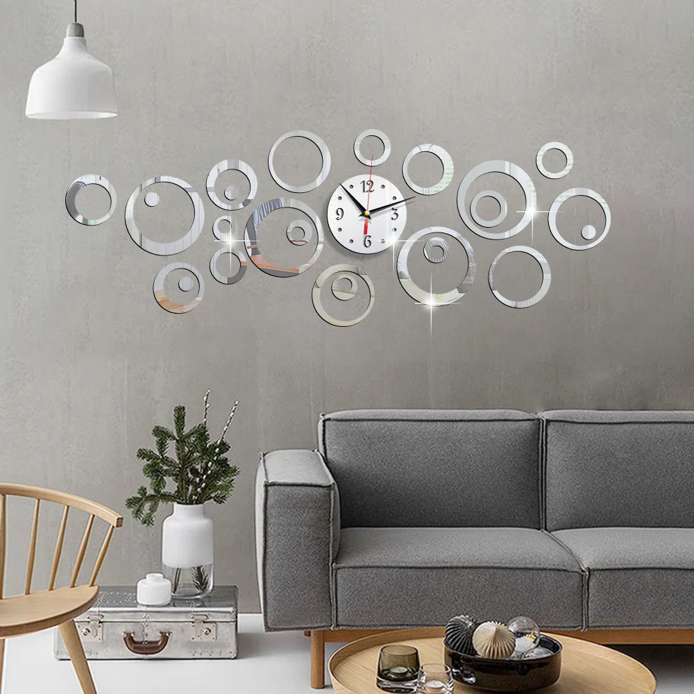 Resin Art Wall Clock - 3D Stereo Acryl Spiegel Groot Formaat