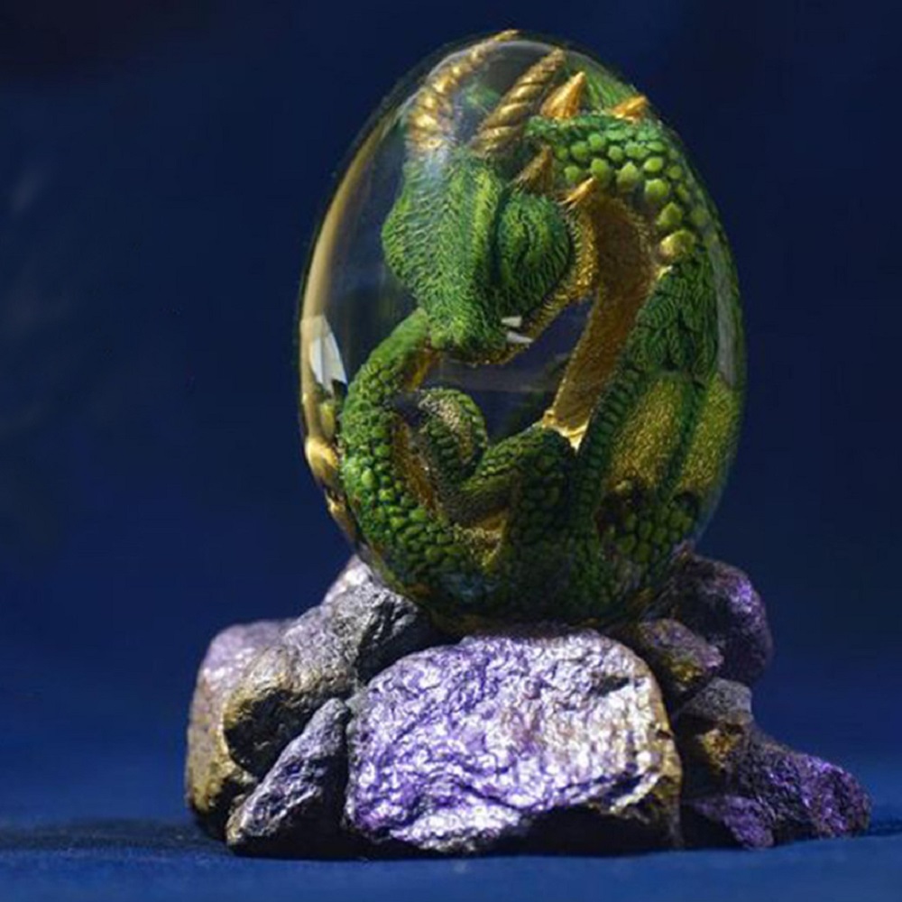 Resin Art Stand - Lava Dragon Egg Standbeeld met standaardbasis