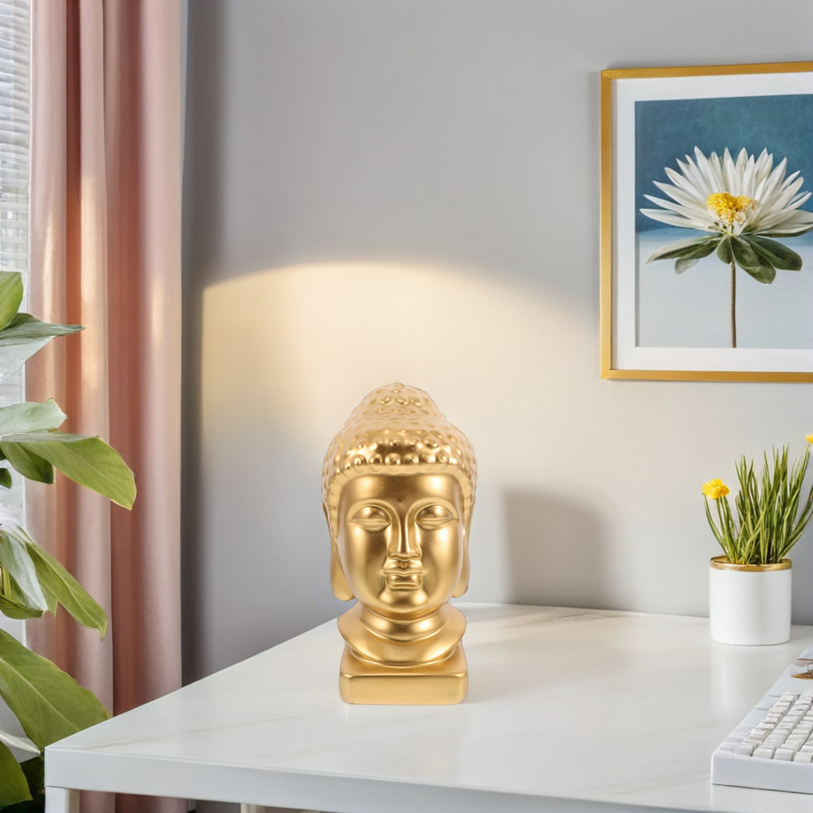 Resin Art And Decor - Hars Boeddha hoofd kunstbeeld Elegant gedetailleerd