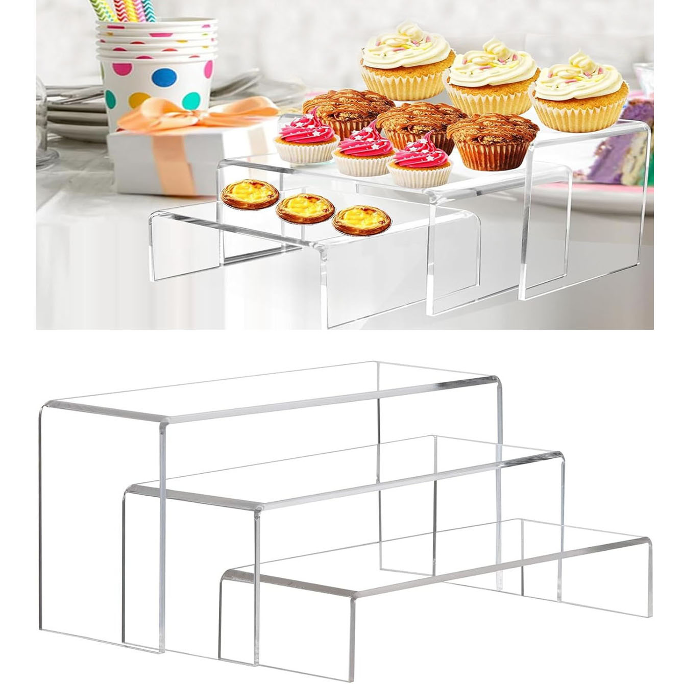 Resin Art Stand - 3 stuks acryl displayplanken, POP transparante