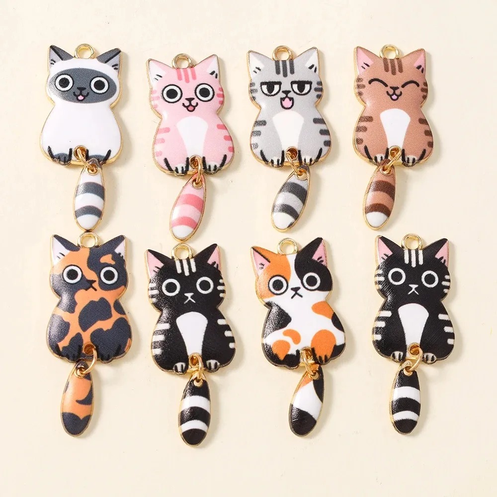 Resin Art For Sale - 10 Stuks 16×39mm Leuke Cartoon Kat