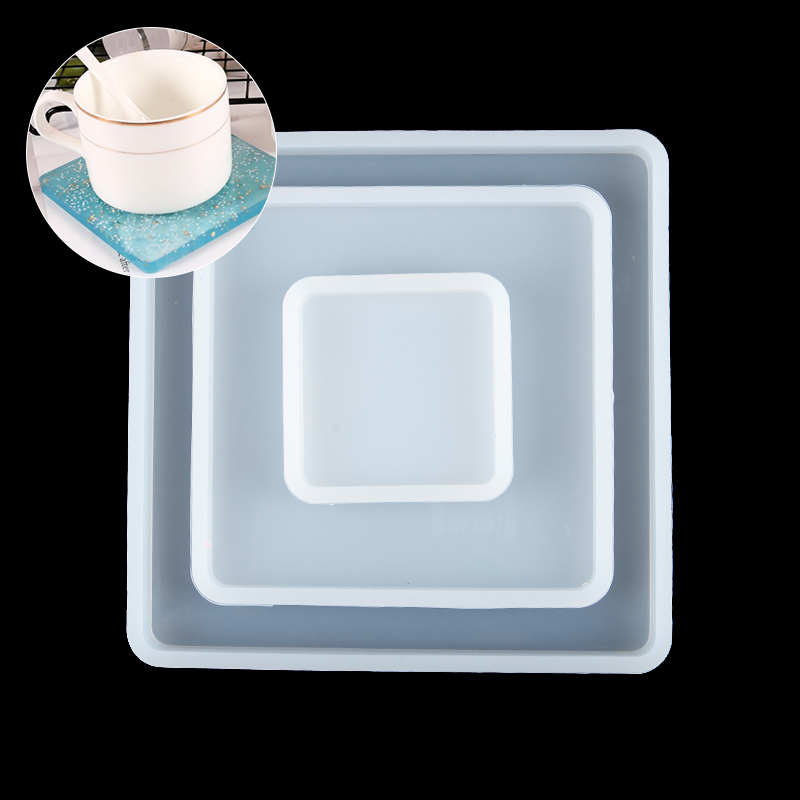 Coaster Mold Square - Vierkante siliconen gietvormen voor epoxyhars voor