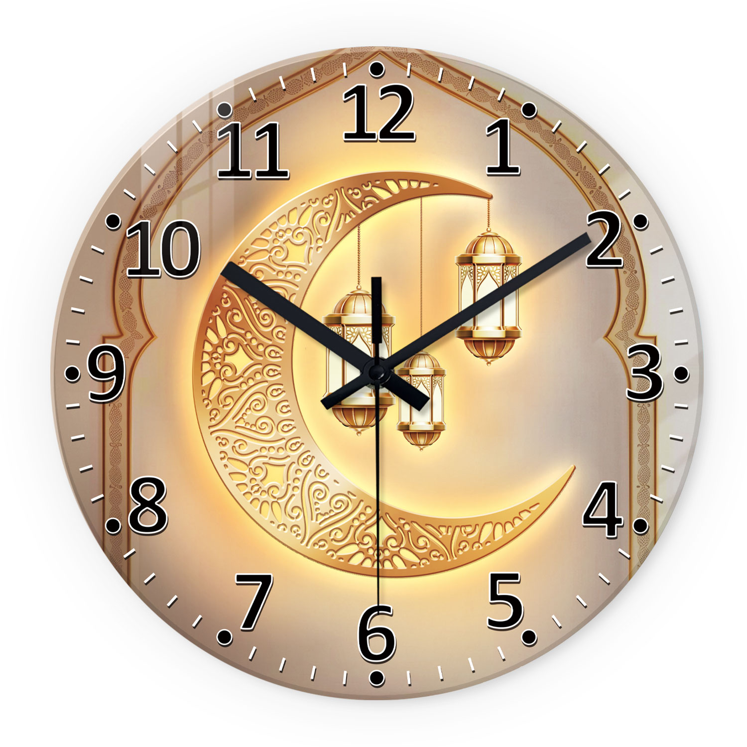 Resin Art Wall Clock - Een moderne toegankelijke luxe gouden maanlantaarn