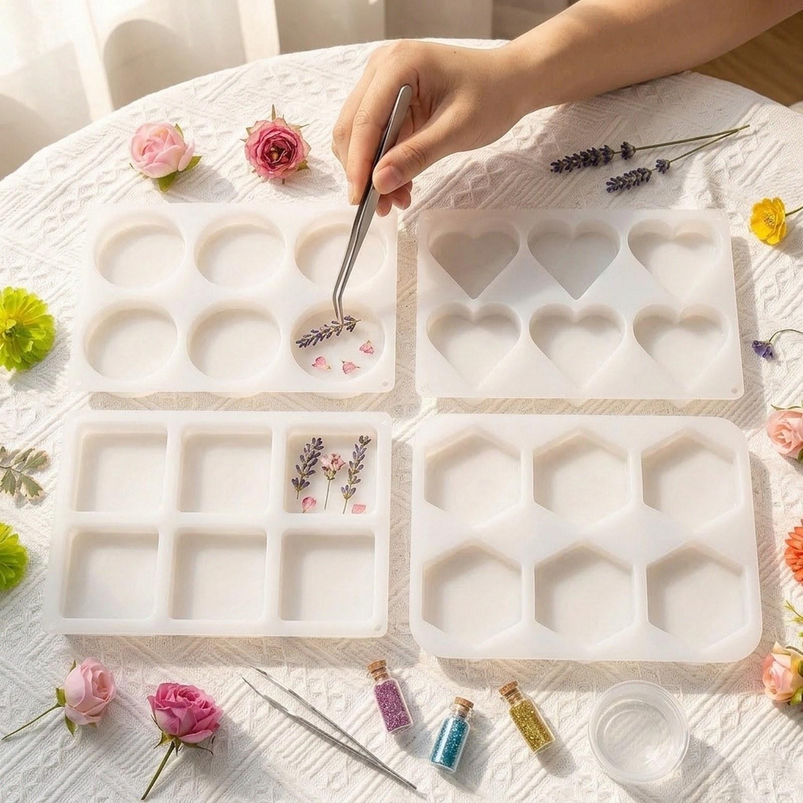 Coaster Mold Square - 4 stuks diepe hars onderzetters mallen