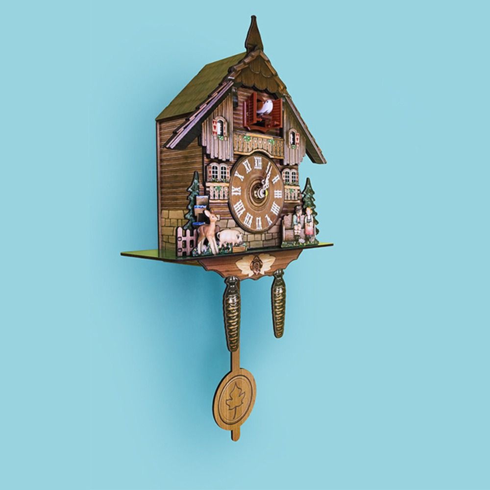 Resin Art Wall Clock - Klok Muur Houten Houten Slinger Vintage