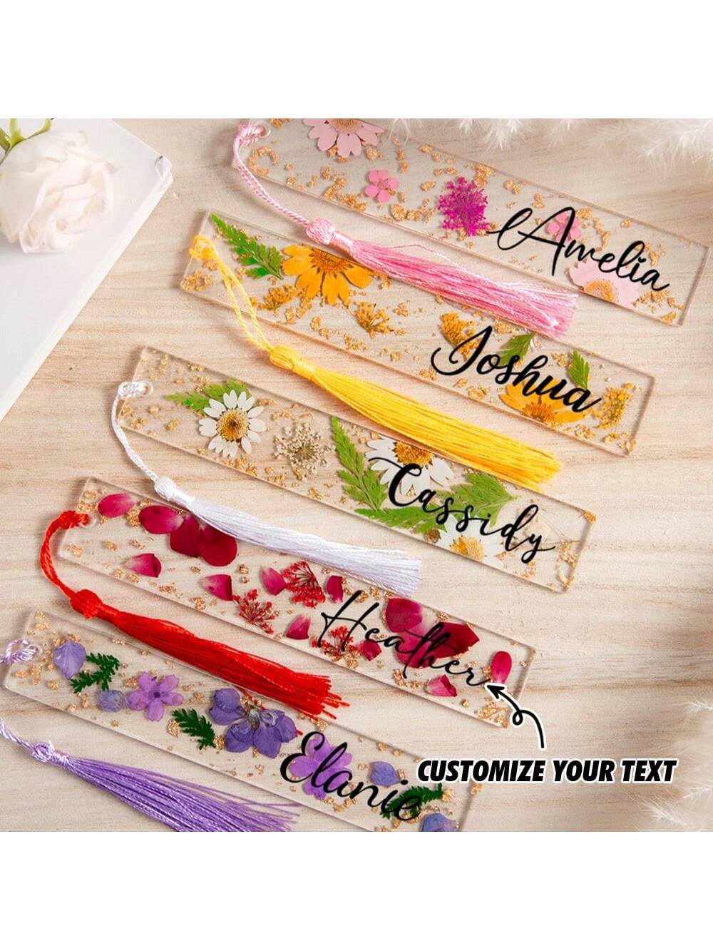 Resin Art Name - 1PC gepersonaliseerde geperste bloem Daisy hars