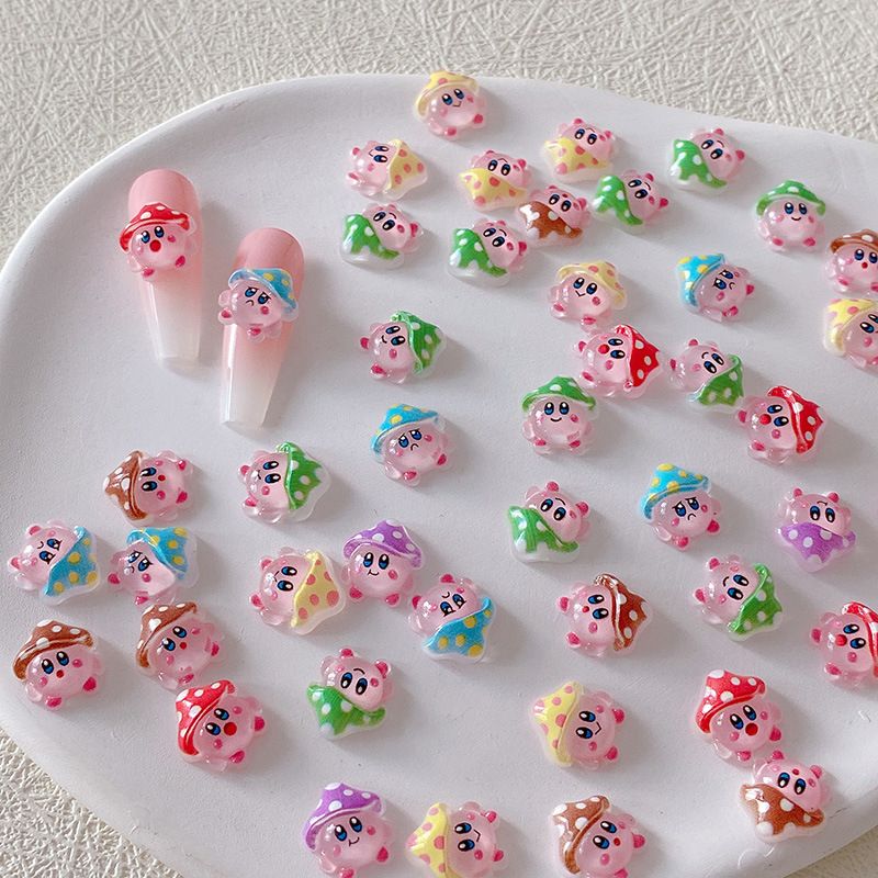 Resin Art And Decor - 2/10/20pcs Kirby Nail Charms 3D Hars