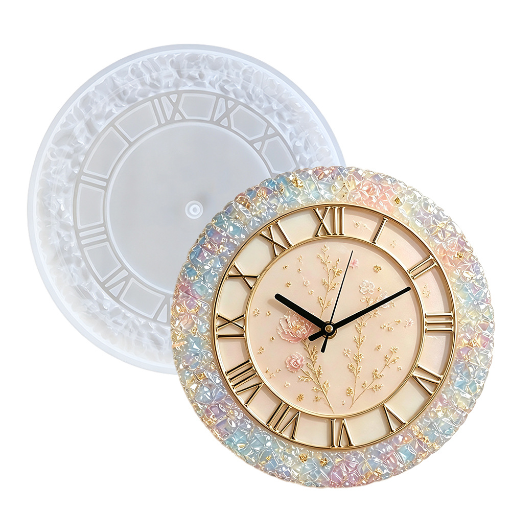 Resin Art Wall Clock - Diamant Facetgeslepen Klok Siliconen Mal voor