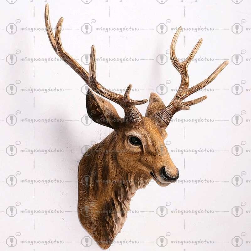 Resin Art And Decor - Kunstmatige hertenkop 17 inch, kunstmatige dierenkop