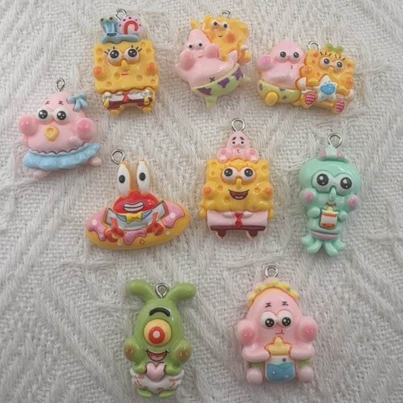 Resin Art For Sale - 10 stuks cartoonhars hangers, DIY sieraden
