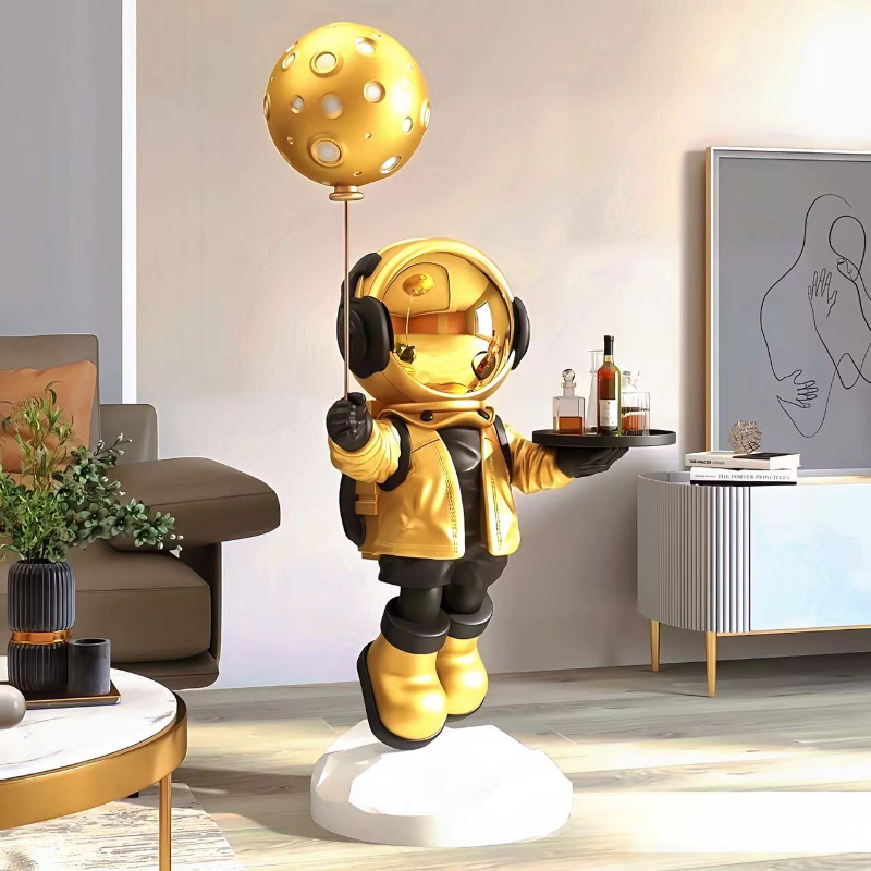 Resin Art Stand - Grote Creatieve Astronaut Vloerstaande Opslagdecoraties, Slimme