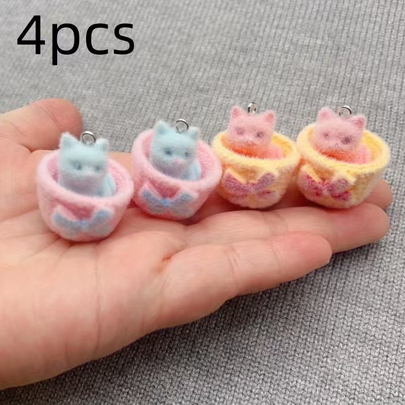 4 stuks 3D pluche hars kattenh - Resin Art For Sale recensie en prijs