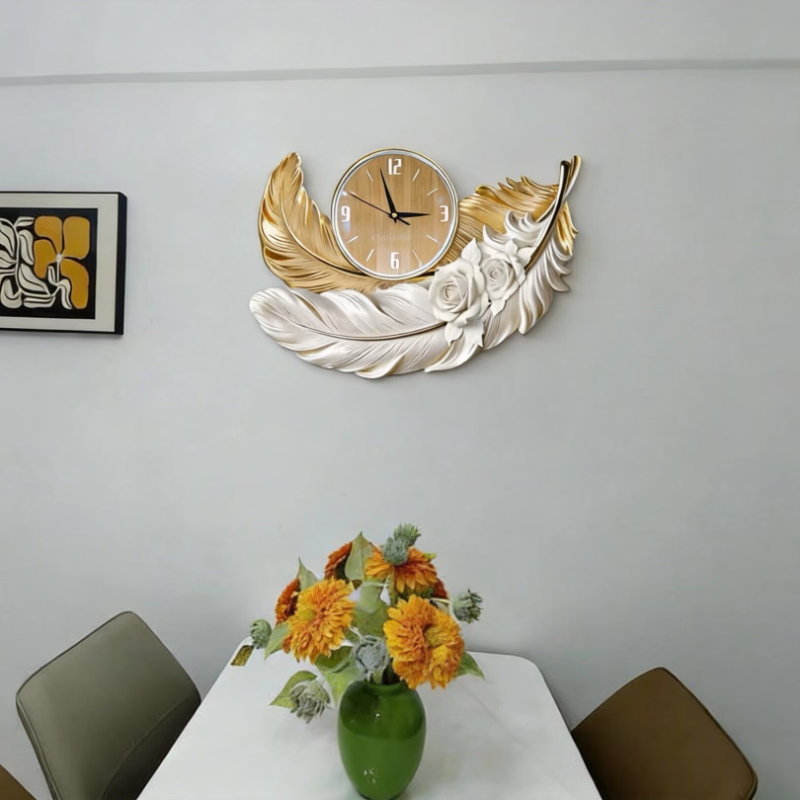 High-end Feather Design Wandkl - Resin Art Wall Clock recensie en prijs