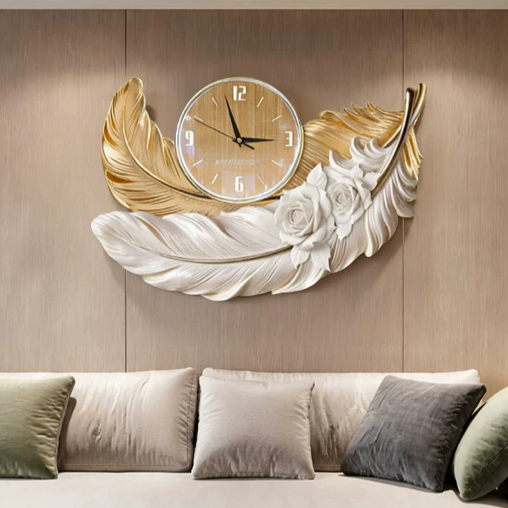 High-end Feather Design Wandkl - Resin Art Wall Clock recensie en prijs