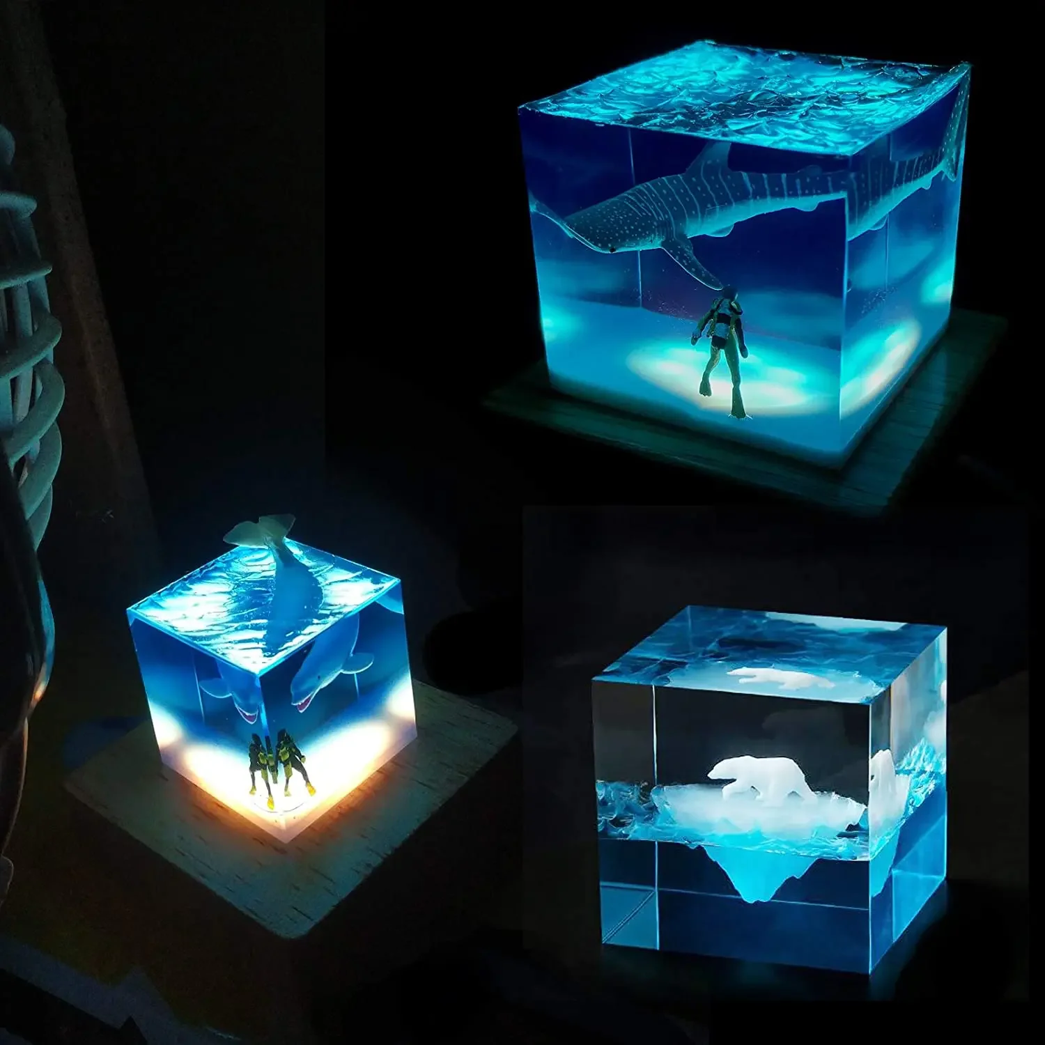 Vierkante lichte harsvorm, led - Resin Art Stand recensie en prijs