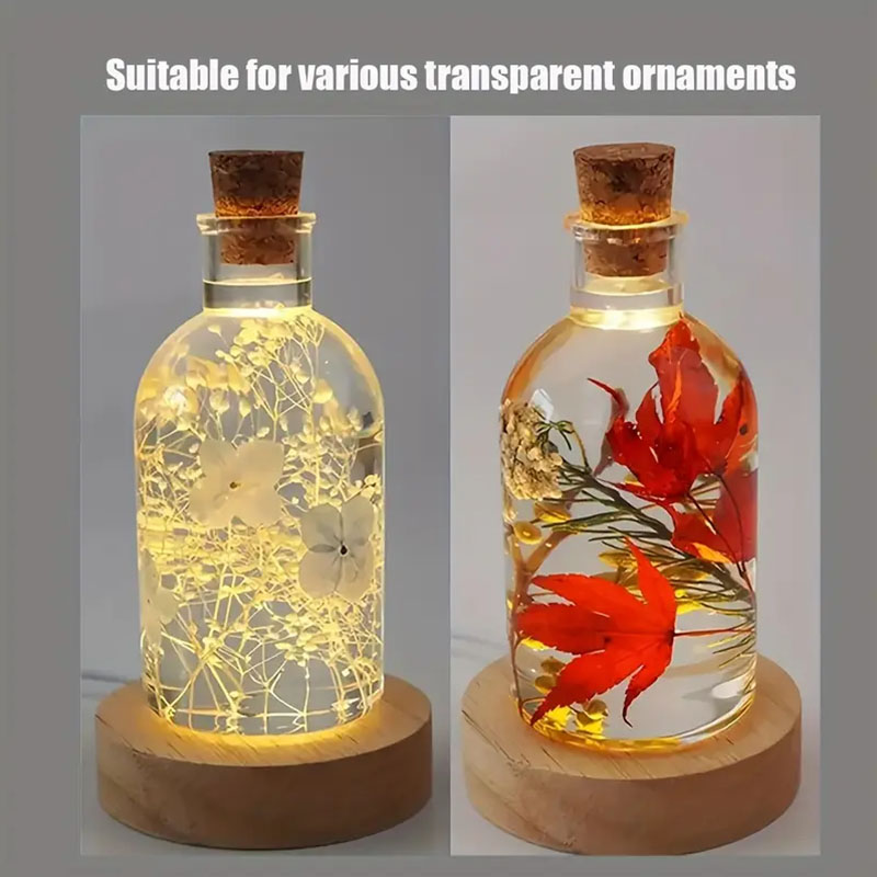 Houten Ronde LED Nachtlampje B - Resin Art Stand recensie en prijs