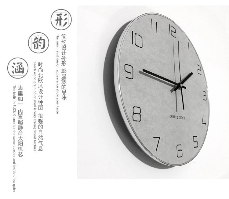 Grijze Ronde Wandklok Modern D - Resin Art Wall Clock recensie en prijs
