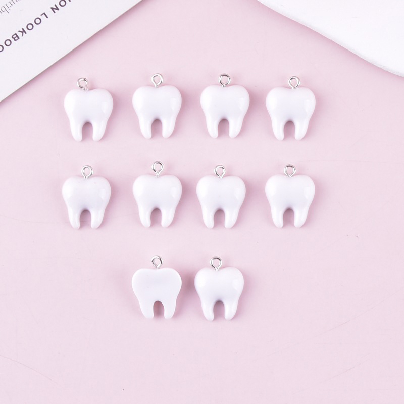10 stuks schattige witte tande - Resin Art For Sale recensie en prijs
