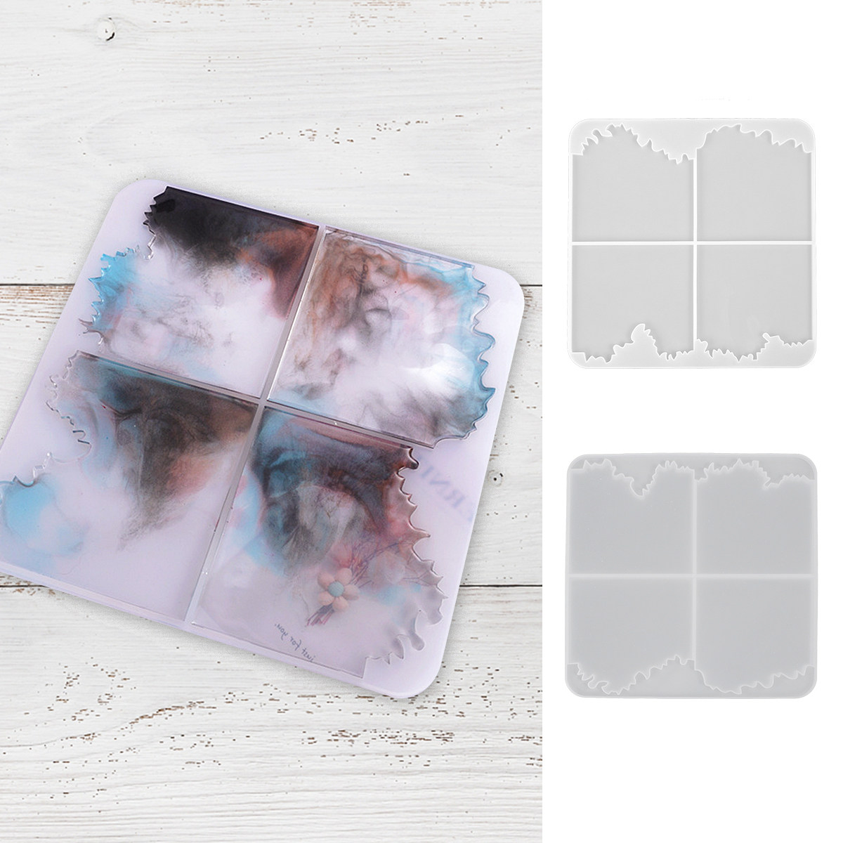 1 stuks kristal epoxy silicone - Coaster Mold Square recensie en prijs