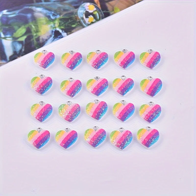 10 stuks kleurrijke hartvormig - Resin Art For Sale recensie en prijs