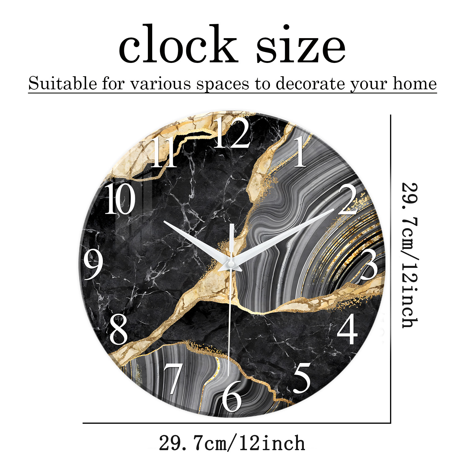 1 stuk 12-inch moderne wandklo - Resin Art Wall Clock recensie en prijs