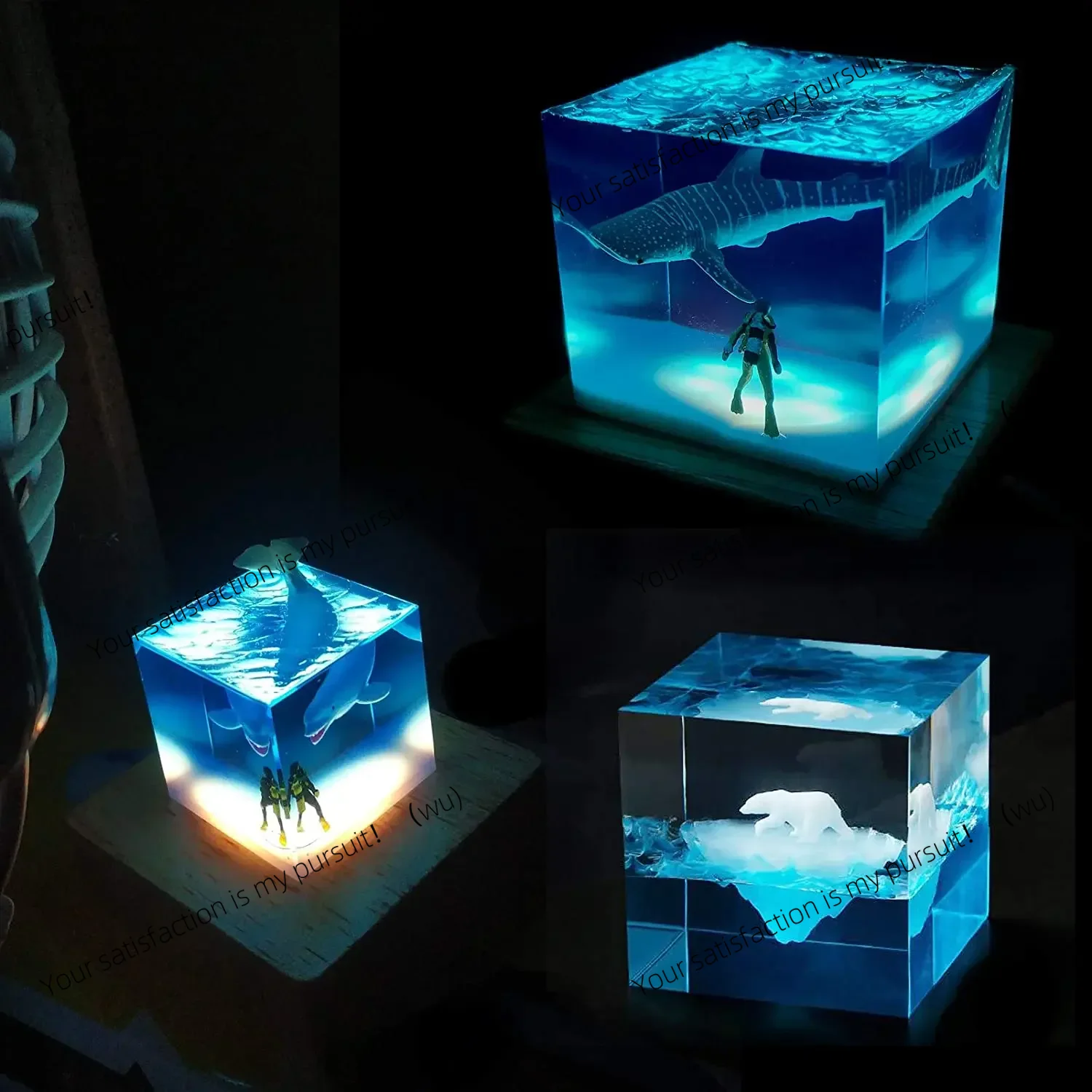 Vierkante lichte harsvorm, led - Resin Art Stand recensie en prijs