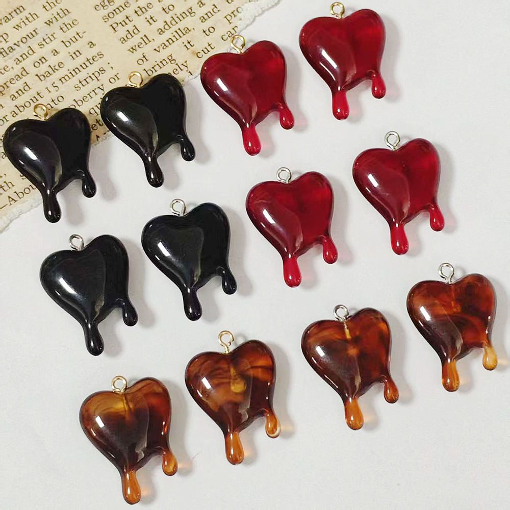 10 stuks Drop Blood hartvormig - Resin Art Heart recensie en prijs