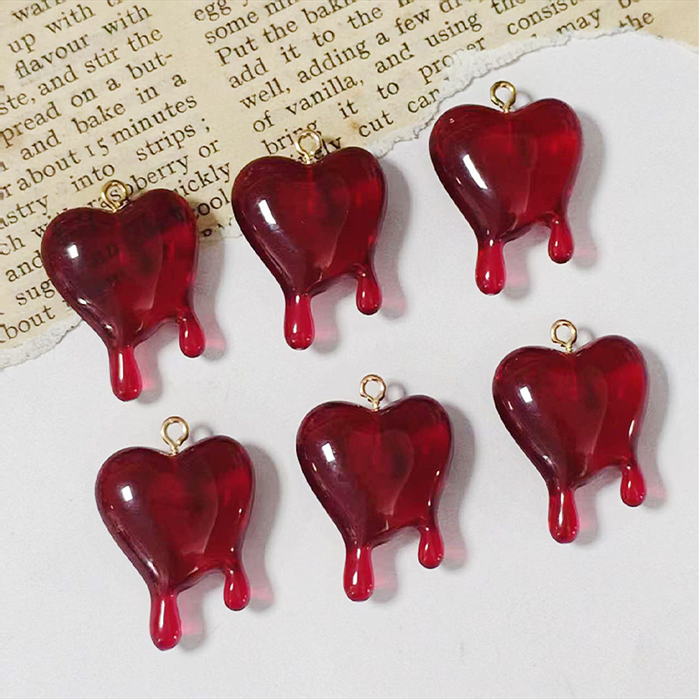 10 stuks Drop Blood hartvormig - Resin Art Heart recensie en prijs