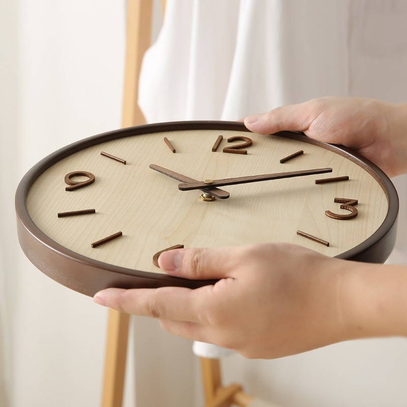 Moderne houten stille kunstwan - Resin Art Wall Clock recensie en prijs