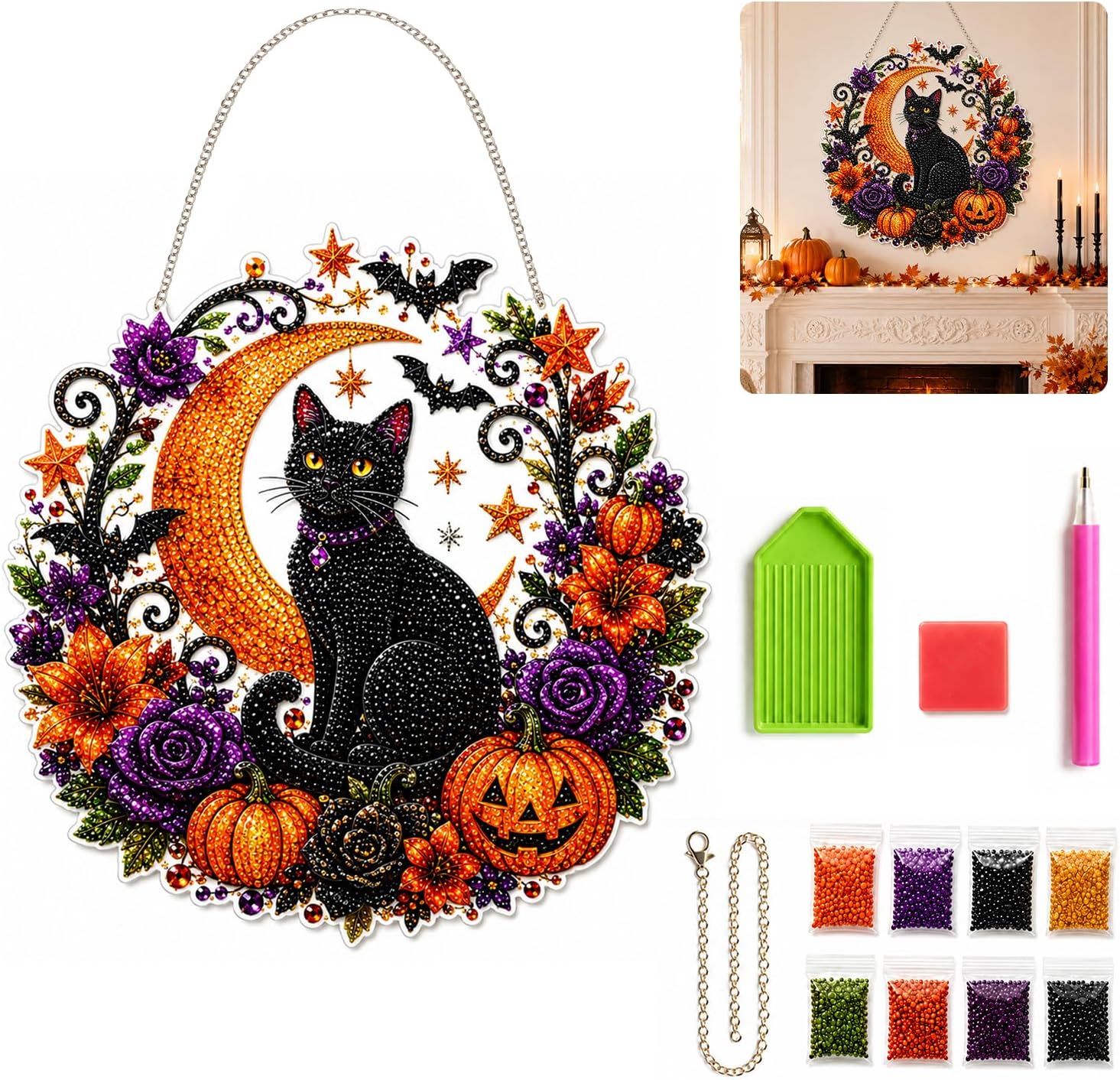 Halloween Pompoenen Diamantkun - Resin Art With Flowers recensie en prijs