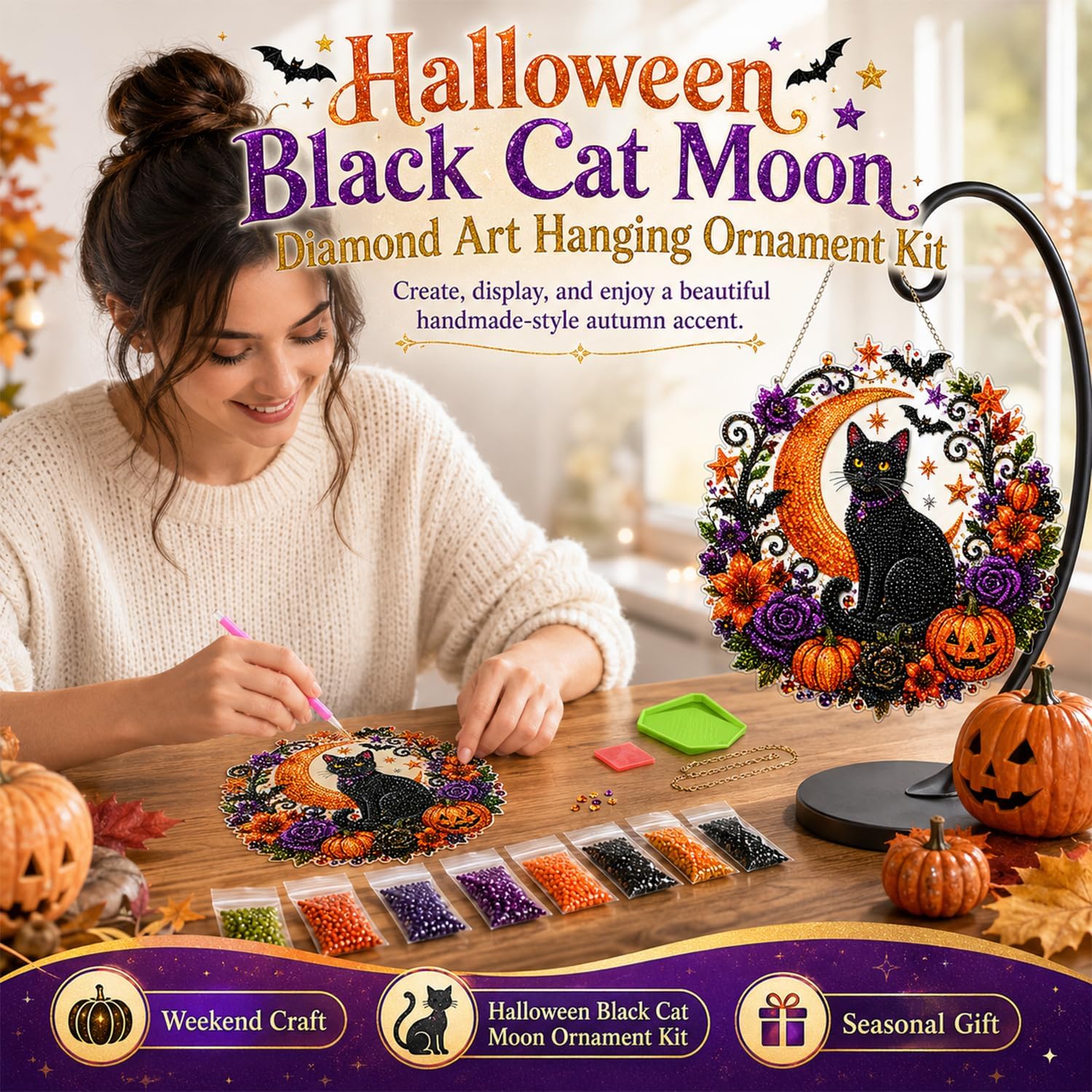Halloween Pompoenen Diamantkun - Resin Art With Flowers recensie en prijs