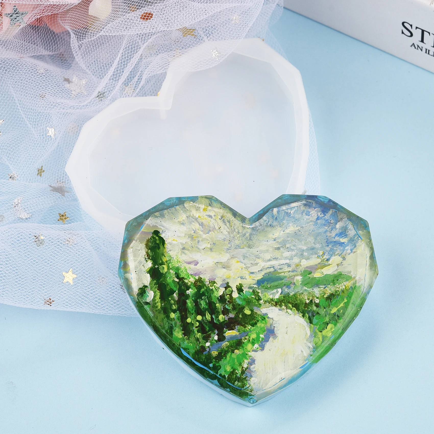 Hars Coaster siliconen mal gie - Resin Art Heart recensie en prijs