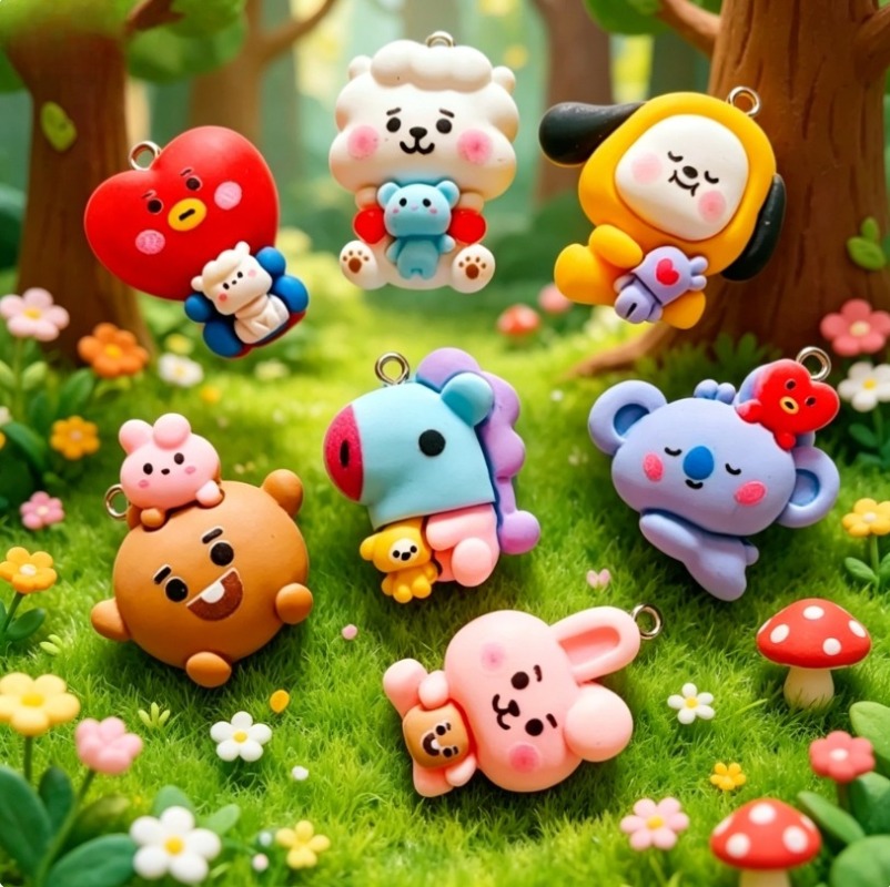 7 stks BT21 Hars Cartoon Charm - Resin Art For Sale recensie en prijs