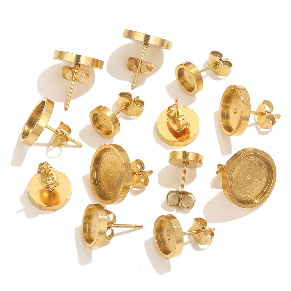 10st roestvrij staal gouden oo - Resin Art For Sale recensie en prijs